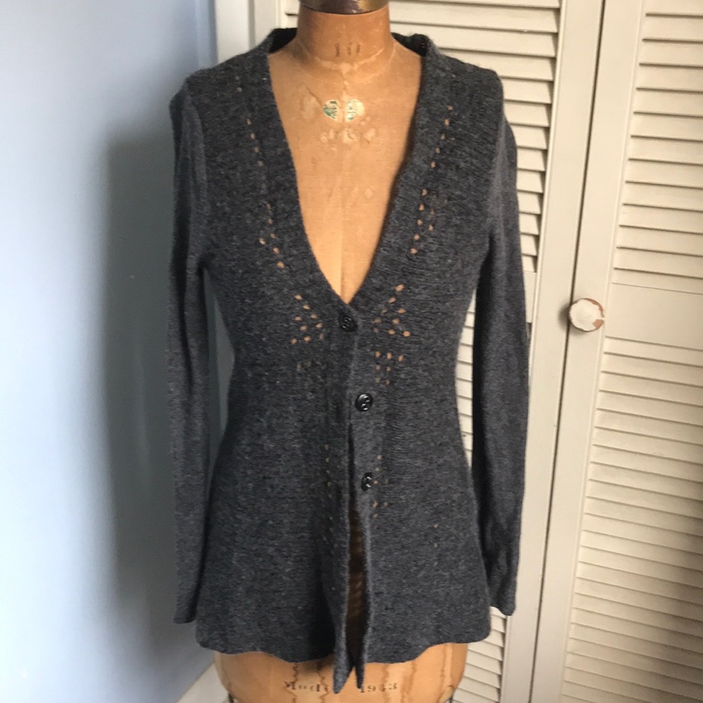 Free People wool cardigan with lace back